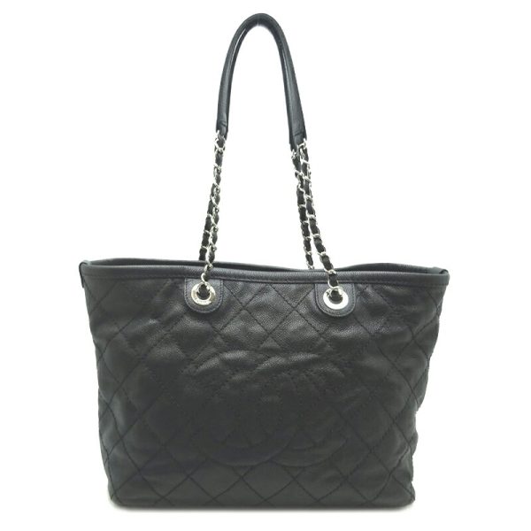 dh64620 1 Chanel Caviar Skin Chain Caviar Skin Tote Bag Black