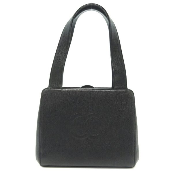 dh64629 1 Chanel Cocomark Caviar Skin Shoulder Bag Black