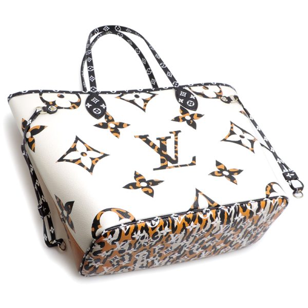 dh65166 3 Louis Vuitton Neverfull MM Giant Monogram Tote Bag Ivory