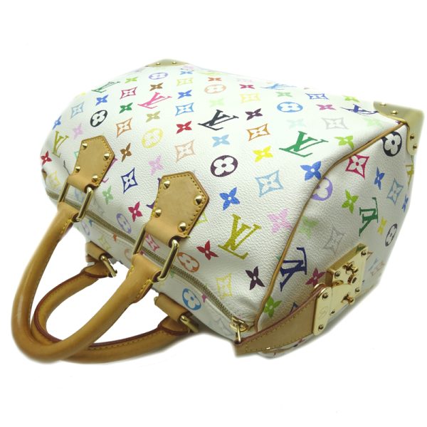 dh65236 4 Louis Vuitton Speedy 30 Monogram Multicolor Handbag Multicolor