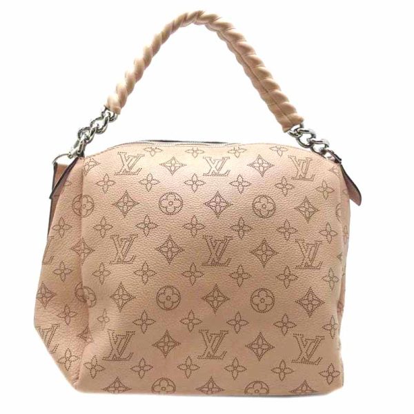 dh66145 2 Louis Vuitton Babylon Chain BB Mahina Shoulder Bag Pink