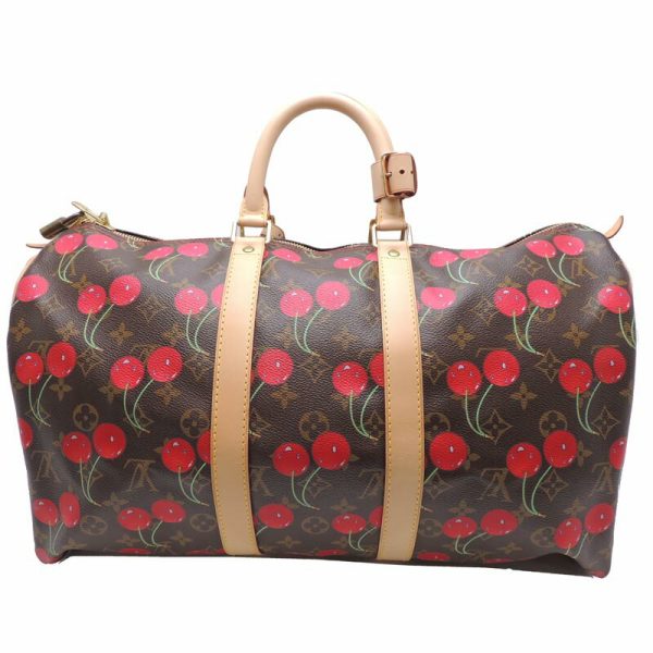 dh66446 2 Louis Vuitton Keepall 45 Monogram Cherry Bag Brown