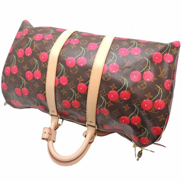 dh66446 4 Louis Vuitton Keepall 45 Monogram Cherry Bag Brown