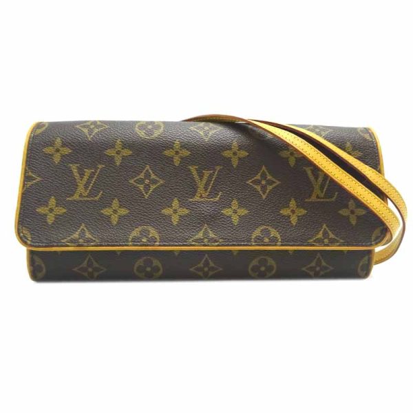 dh66501 1 Louis Vuitton Pochette Twin GM Monogram Shoulder Bag Brown