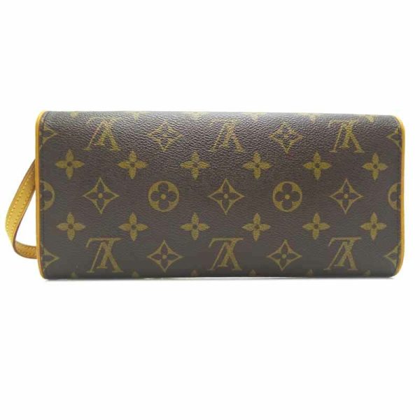 dh66501 2 Louis Vuitton Pochette Twin GM Monogram Shoulder Bag Brown