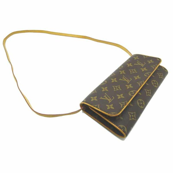 dh66501 3 Louis Vuitton Pochette Twin GM Monogram Shoulder Bag Brown