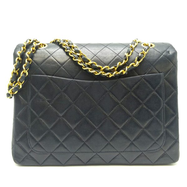 dh66633 12 Chanel Matelasse 25 Chain Lambskin Shoulder Bag Black