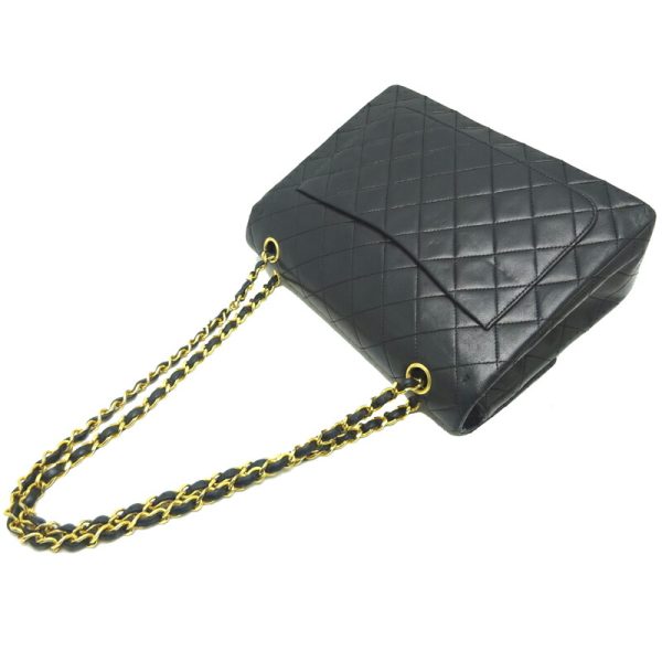 dh66633 14 Chanel Matelasse 25 Chain Lambskin Shoulder Bag Black