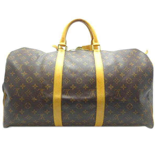 dh66969 2 Louis Vuitton Keepall 50 Monogram Bag Brown