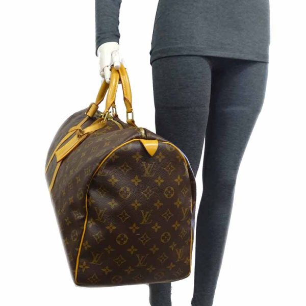 dh66969 8 Louis Vuitton Keepall 50 Monogram Bag Brown