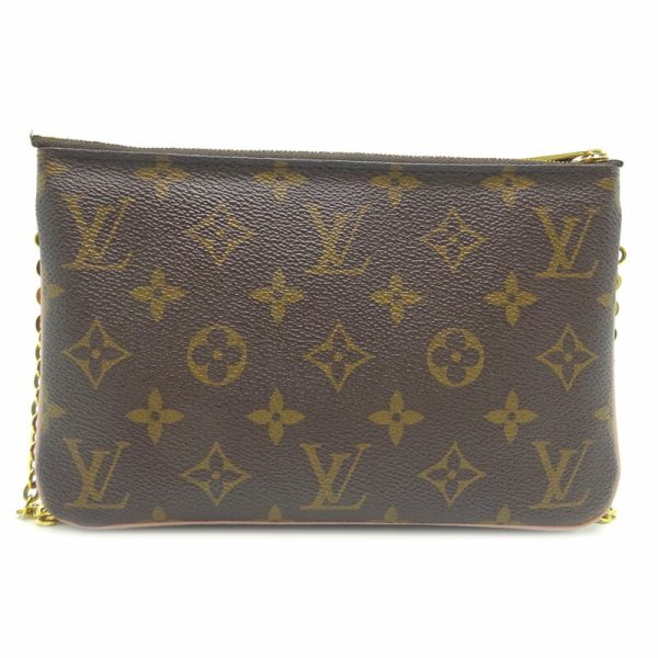 dh67070 2 Louis Vuitton Pochette Double Zip Monogram Pouch Brown