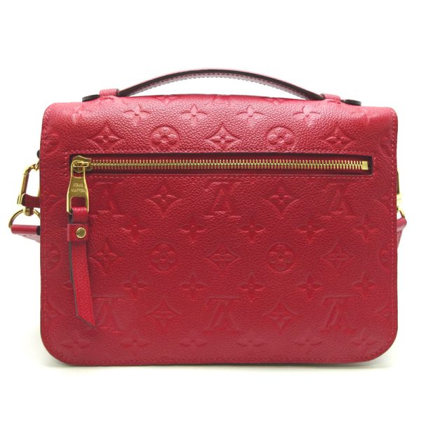 dh67265 2 Louis Vuitton Pochette Metis MM Empreinte Shoulder Bag Red