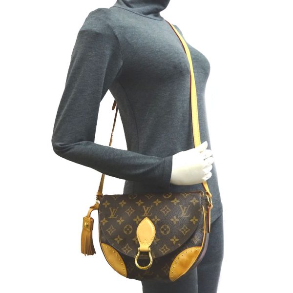 dh67667 8 Louis Vuitton Saint Cloud Monogram Shoulder Bag Brown