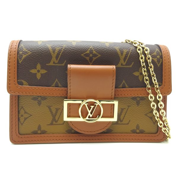 dh68029 1 Louis Vuitton Portefeuille Dauphine Reverse Shoulder Bag Brown