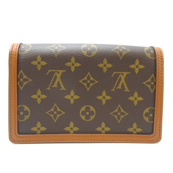 dh68029 2 Louis Vuitton Portefeuille Dauphine Reverse Shoulder Bag Brown