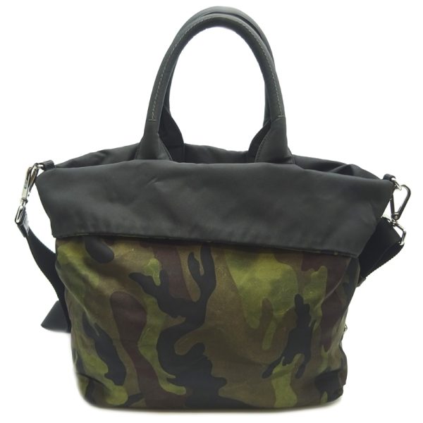 dh68127 2 Prada Nylon Shoulder Bag Reversible Camouflage Green