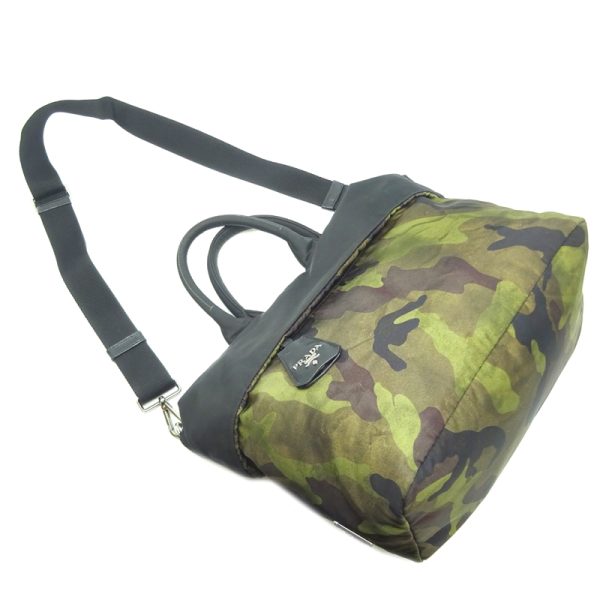 dh68127 3 Prada Nylon Shoulder Bag Reversible Camouflage Green