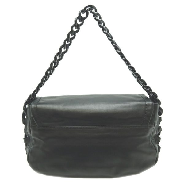 dh68463 2 Chanel Chain One Shoulder Lambskin Shoulder Bag Black