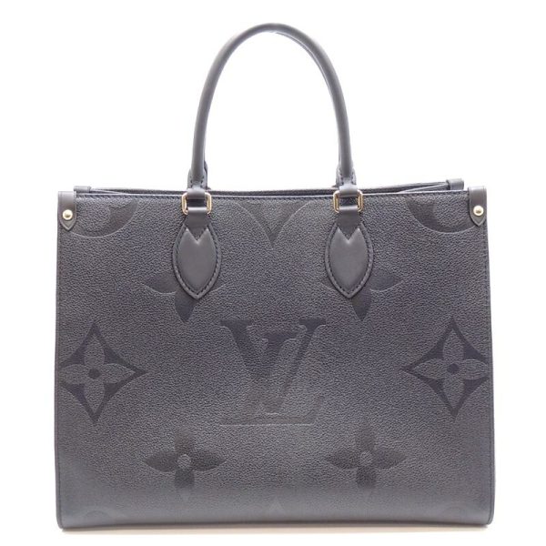 dh68611 1 Louis Vuitton On the Go MM Empreinte Handbag Black