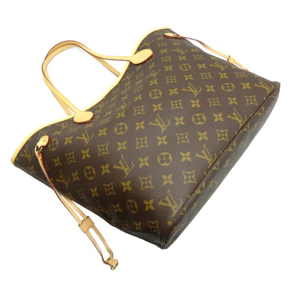 dh68631 3 Louis Vuitton Neverfull MM Monogram Tote Bag Brown