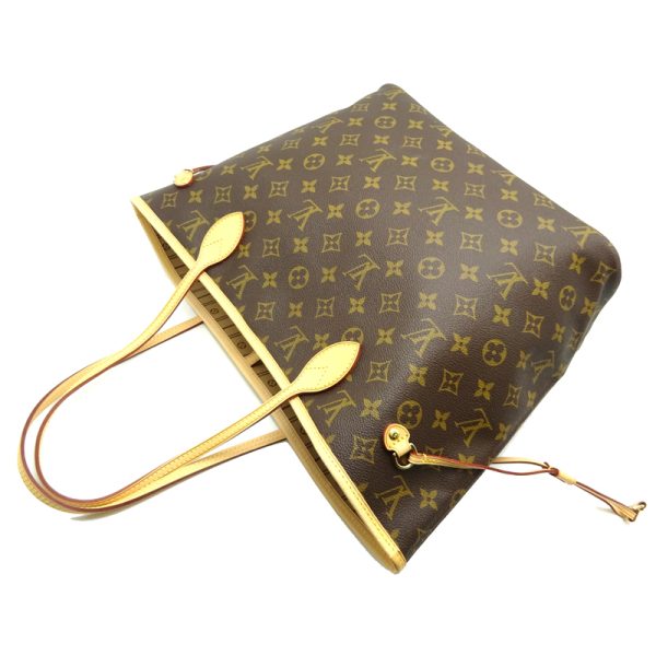 dh68631 4 Louis Vuitton Neverfull MM Monogram Tote Bag Brown