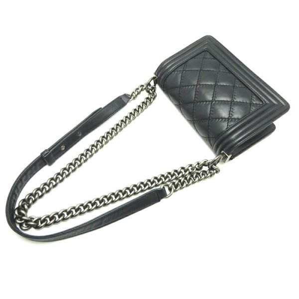 dh68637 4 Chanel Boy Chanel Mini Chain Calf Shoulder Bag Black