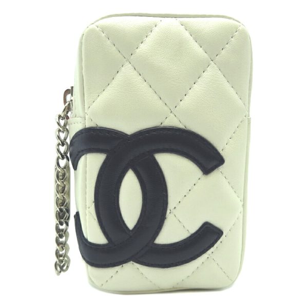 dh68715 1 Chanel Cambon Line Case Calf Accessories White