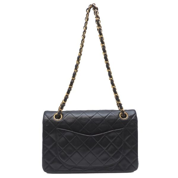 dh68741 2 Chanel Matelasse 23 W Chain Lambskin Shoulder Bag Black