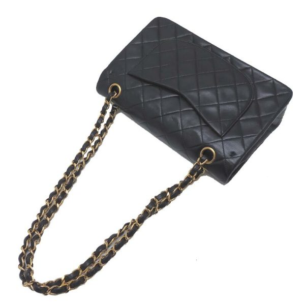 dh68741 4 Chanel Matelasse 23 W Chain Lambskin Shoulder Bag Black