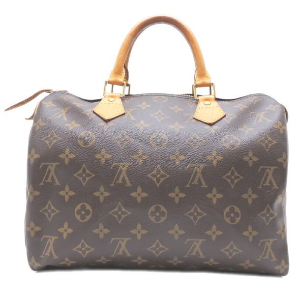 dh68775 02 Louis Vuitton Speedy 30 Monogram Handbag Brown