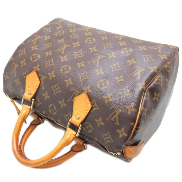 dh68775 04 Louis Vuitton Speedy 30 Monogram Handbag Brown