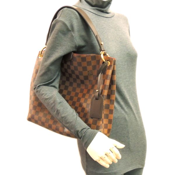 dh68777 08 Louis Vuitton Damier Graceful Pm Shoulder Bag Brown