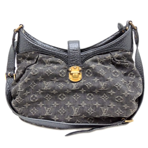 dh68779 01 Louis Vuitton Monogram Denim Shoulder Bag Black