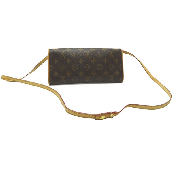 dh68805 2 Louis Vuitton Pochette Twin Gm Monogram Shoulder Bag Brown