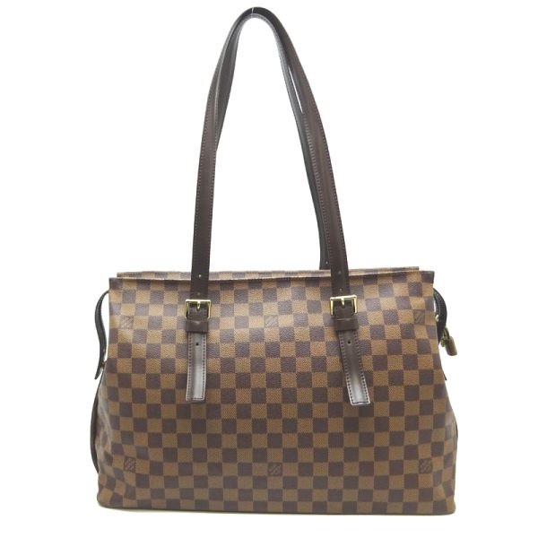 dh68806 2 Louis Vuitton Chelsea Damier Ebene Shoulder Bag Brown