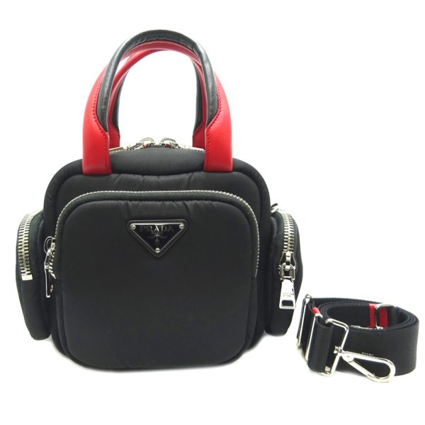 dh68901 1 Prada Nylon Handbag Mini Black