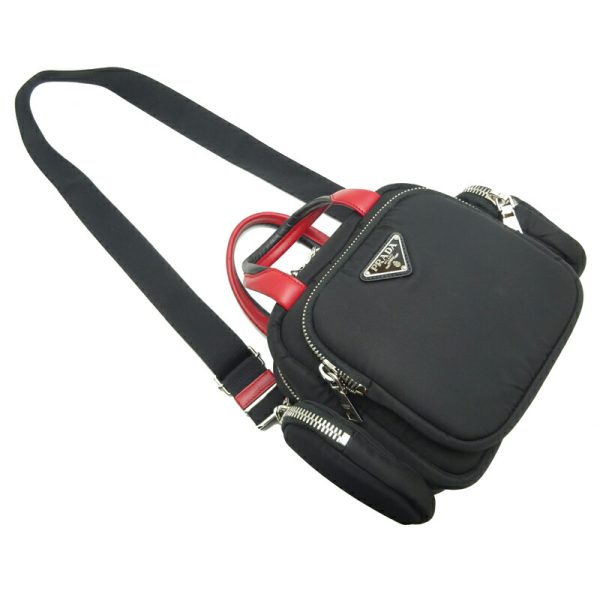 dh68901 3 Prada Nylon Handbag Mini Black