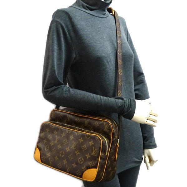 dh69201 08 Louis Vuitton Nile Monogram Shoulder Bag Brown