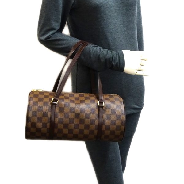 dh69203 08 Louis Vuitton Papillon 30 Damier Ebene Bag Brown