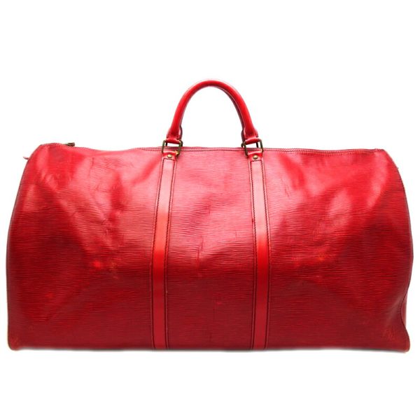 dh69205 02 Louis Vuitton Keepall 60 Epi Bag Red