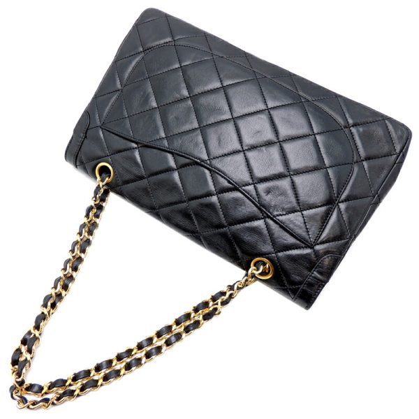 dh69422 4 Chanel Matelasse Chain Lambskin Shoulder Bag Black