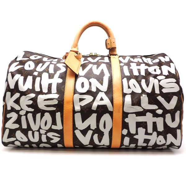 dh69530 1a Louis Vuitton Keepall 50 Graffiti Bag Brown