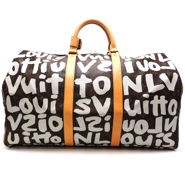 dh69530 2a Louis Vuitton Keepall 50 Graffiti Bag Brown