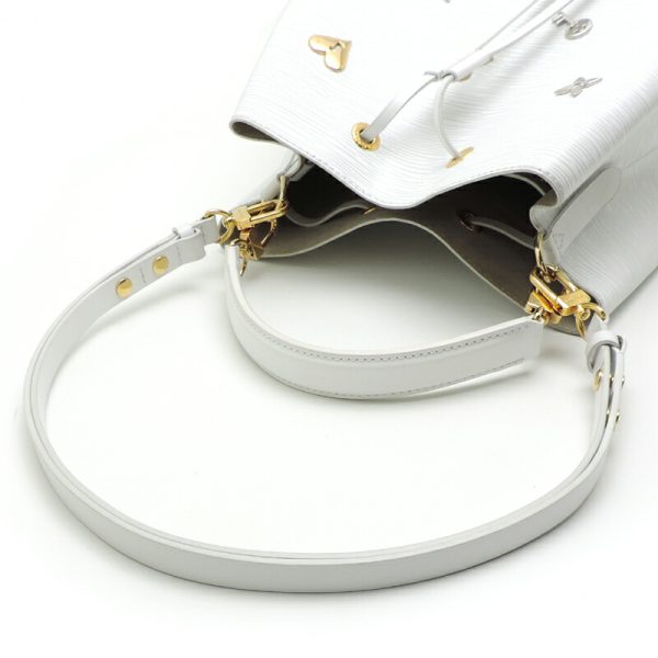 dh69540 5 Louis Vuitton Love Lock Neonoe Mm Epi Shoulder Bag White