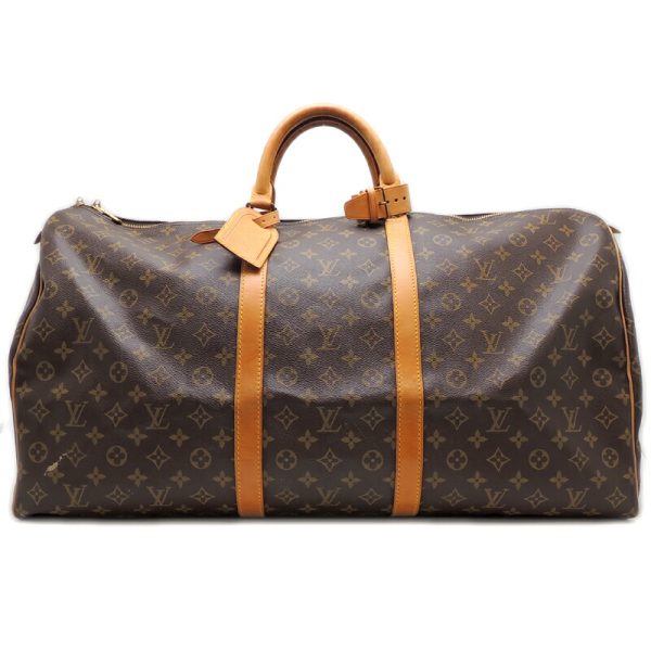 dh69589 01 Louis Vuitton Keepall 60 Monogram Bag Brown