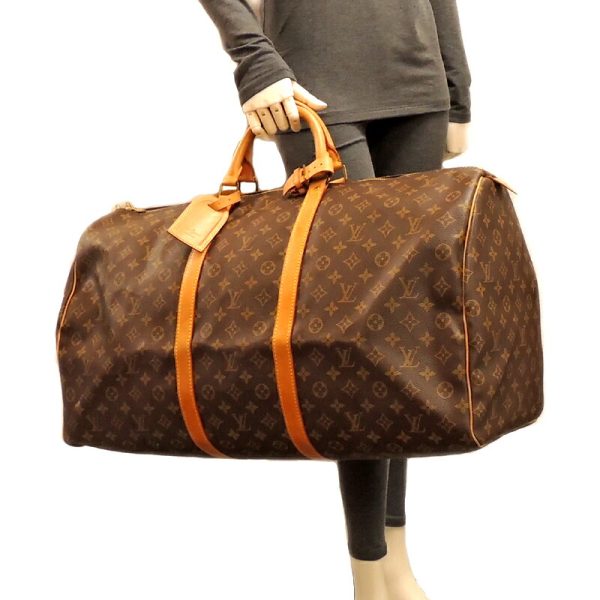 dh69589 08 Louis Vuitton Keepall 60 Monogram Bag Brown