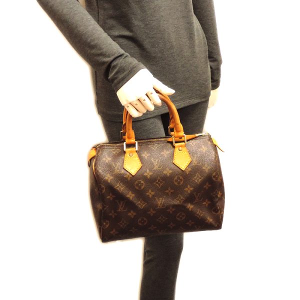 dh69591 08 Louis Vuitton Speedy 25 Monogram Handbag Brown