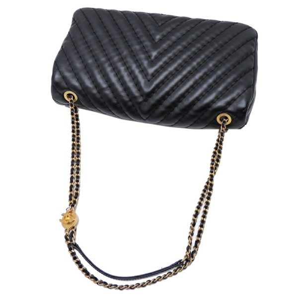 dh69685 4 Chanel V Stitch Chain Lambskin Shoulder Bag Black