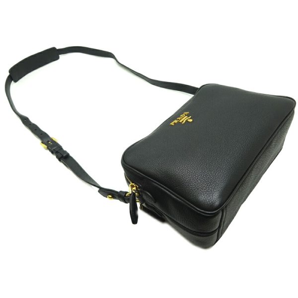 dh69729 3 Prada Shoulder Bag Double Zip Black