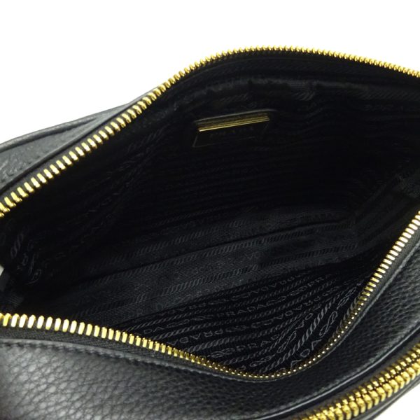 dh69729 6 Prada Shoulder Bag Double Zip Black